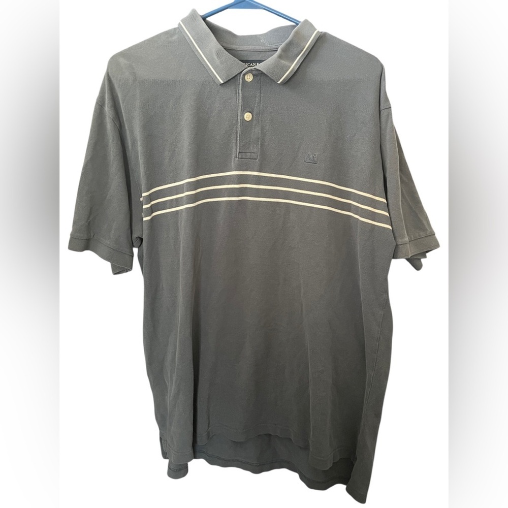 *American Eagle Grey Polo Shirt Large